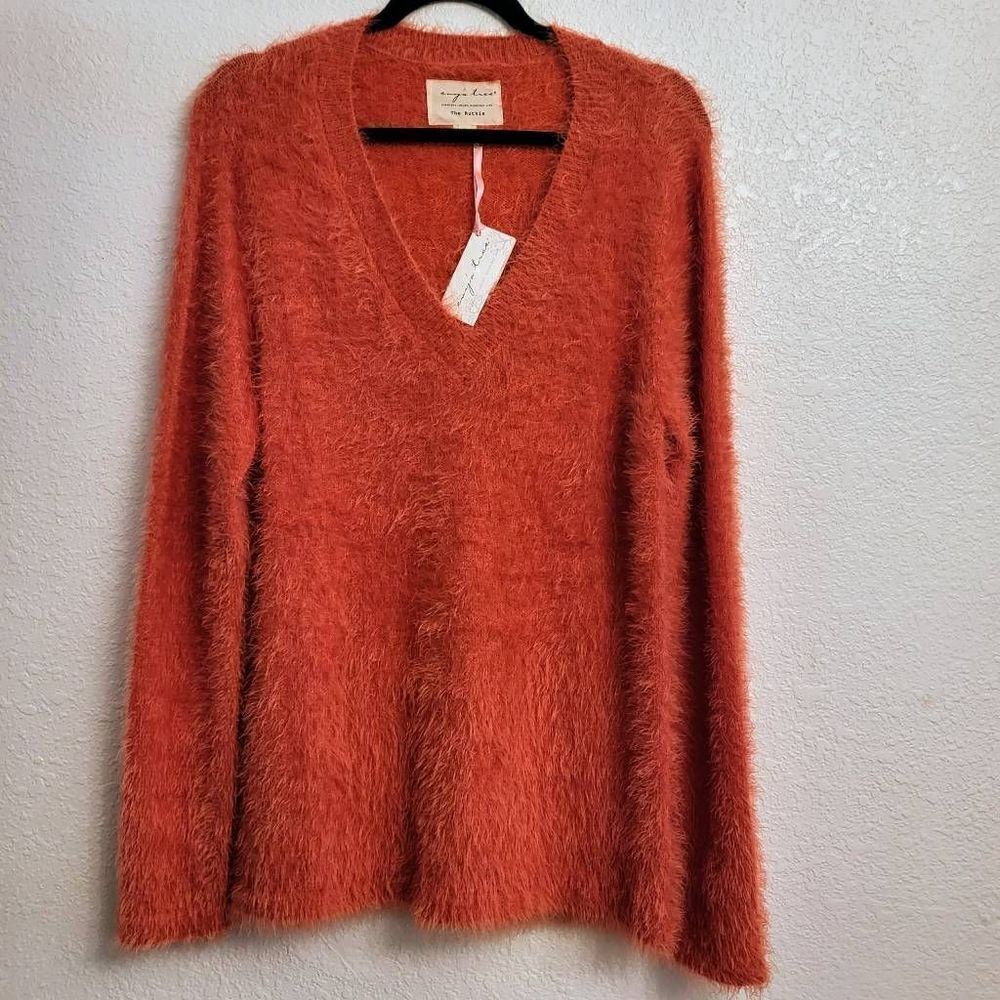 NWT Evy's Tree Super Soft Feminine Fuzzy Delicate Coral Sweater: The Ruthie: S